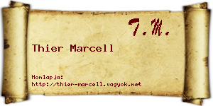 Thier Marcell névjegykártya